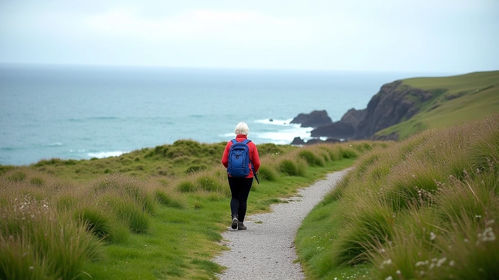 Scenic coastal walking paths on Aran Islands with ocean views